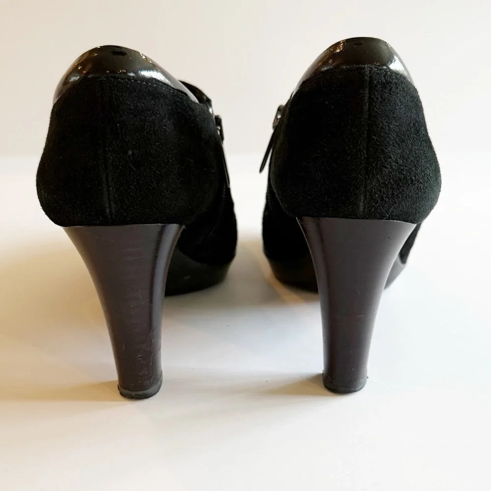 Aquatalia Suede Studded Accent Heeled Ankle Boots